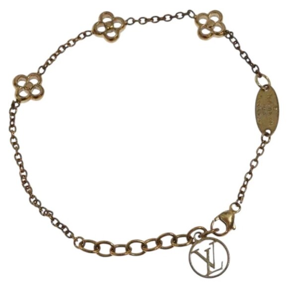 LOUIS VUITTON Bracelet Flower Full Bracelet metal Gold M68127 LV Auth bs26194 - Picture 1 of 6